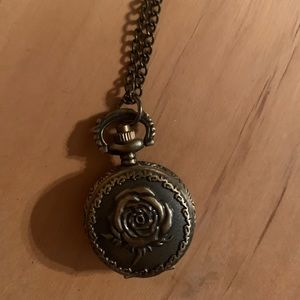 Rose Pocket Watch styled necklace